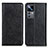 Leather Case Stands Flip Cover Holder K01Z for Xiaomi Redmi K50 Ultra 5G Black