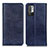 Leather Case Stands Flip Cover Holder K01Z for Xiaomi Redmi Note 10 5G Blue