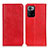 Leather Case Stands Flip Cover Holder K01Z for Xiaomi Redmi Note 10 Pro 5G Red