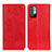 Leather Case Stands Flip Cover Holder K01Z for Xiaomi Redmi Note 10T 5G Red