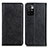 Leather Case Stands Flip Cover Holder K01Z for Xiaomi Redmi Note 11 4G (2021) Black