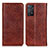 Leather Case Stands Flip Cover Holder K01Z for Xiaomi Redmi Note 11 Pro 5G Brown