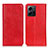 Leather Case Stands Flip Cover Holder K01Z for Xiaomi Redmi Note 12 4G Red