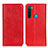 Leather Case Stands Flip Cover Holder K01Z for Xiaomi Redmi Note 8 (2021) Red