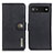 Leather Case Stands Flip Cover Holder K02Z for Google Pixel 6a 5G Black