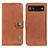 Leather Case Stands Flip Cover Holder K02Z for Google Pixel 6a 5G Brown