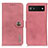 Leather Case Stands Flip Cover Holder K02Z for Google Pixel 6a 5G Pink