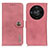 Leather Case Stands Flip Cover Holder K02Z for Huawei Honor Magic6 Lite 5G Pink
