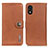 Leather Case Stands Flip Cover Holder K02Z for Huawei Honor X5 Brown