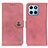 Leather Case Stands Flip Cover Holder K02Z for Huawei Honor X8 5G Pink