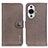 Leather Case Stands Flip Cover Holder K02Z for Huawei Nova 11 Pro Gray