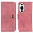 Leather Case Stands Flip Cover Holder K02Z for Huawei Nova 11 Ultra Pink