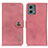 Leather Case Stands Flip Cover Holder K02Z for Motorola Moto G 5G (2023) Pink