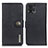 Leather Case Stands Flip Cover Holder K02Z for Motorola Moto G72 Black