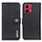 Leather Case Stands Flip Cover Holder K02Z for Motorola Moto G84 5G Black