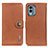 Leather Case Stands Flip Cover Holder K02Z for Nokia X30 5G Brown