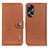 Leather Case Stands Flip Cover Holder K02Z for Oppo A18 Brown