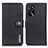 Leather Case Stands Flip Cover Holder K02Z for Oppo A54s Black