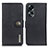 Leather Case Stands Flip Cover Holder K02Z for Oppo A58 4G Black