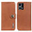 Leather Case Stands Flip Cover Holder K02Z for Oppo F21 Pro 4G Brown