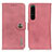 Leather Case Stands Flip Cover Holder K02Z for Sony Xperia 1 IV Pink
