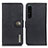 Leather Case Stands Flip Cover Holder K02Z for Sony Xperia 1 IV SO-51C Black