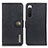 Leather Case Stands Flip Cover Holder K02Z for Sony Xperia 10 IV Black