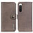 Leather Case Stands Flip Cover Holder K02Z for Sony Xperia 10 IV Gray