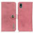 Leather Case Stands Flip Cover Holder K02Z for Sony Xperia Ace III SO-53C Pink