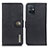 Leather Case Stands Flip Cover Holder K02Z for Vivo T1 5G India Black