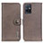Leather Case Stands Flip Cover Holder K02Z for Vivo T1 5G India Gray