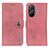 Leather Case Stands Flip Cover Holder K02Z for Vivo T1 5G Pink