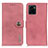 Leather Case Stands Flip Cover Holder K02Z for Vivo Y01A Pink