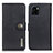 Leather Case Stands Flip Cover Holder K02Z for Vivo Y32t Black