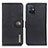Leather Case Stands Flip Cover Holder K02Z for Vivo Y75 5G Black