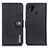 Leather Case Stands Flip Cover Holder K02Z for Xiaomi POCO C3 Black
