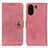 Leather Case Stands Flip Cover Holder K02Z for Xiaomi Poco C65 Pink