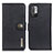 Leather Case Stands Flip Cover Holder K02Z for Xiaomi POCO M3 Pro 5G Black