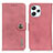 Leather Case Stands Flip Cover Holder K02Z for Xiaomi Redmi 12 4G Pink