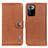 Leather Case Stands Flip Cover Holder K02Z for Xiaomi Redmi Note 10 Pro 5G Brown