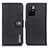 Leather Case Stands Flip Cover Holder K02Z for Xiaomi Redmi Note 11 4G (2021) Black