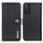 Leather Case Stands Flip Cover Holder K02Z for Xiaomi Redmi Note 11 4G (2022) Black