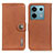 Leather Case Stands Flip Cover Holder K02Z for Xiaomi Redmi Note 13 Pro 5G Brown