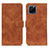 Leather Case Stands Flip Cover Holder K03Z for Huawei Enjoy 50z Brown