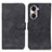 Leather Case Stands Flip Cover Holder K03Z for Huawei Honor 60 5G Black