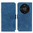 Leather Case Stands Flip Cover Holder K03Z for Huawei Honor Magic6 Lite 5G Blue