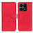 Leather Case Stands Flip Cover Holder K03Z for Huawei Honor X8a 4G Red