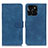 Leather Case Stands Flip Cover Holder K03Z for Huawei Honor X8b Blue