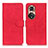 Leather Case Stands Flip Cover Holder K03Z for Huawei Nova 9 Red