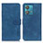 Leather Case Stands Flip Cover Holder K03Z for Motorola Moto Edge 40 Neo 5G Blue